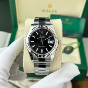 Đồng Hồ Rolex DateJust 126334 Mặt Số Màu Đen Dây Oyster Replica 41mm (1)