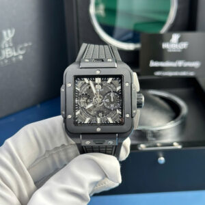 Hublot Square Bang Black Ceramic Best Replica Watch BBF 42mm (5)