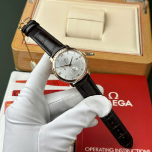 Omega De Ville Prestige Rose Gold Replica Watches White Dial