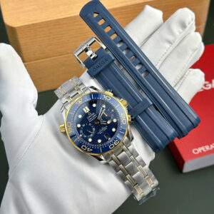 Omega Seamaster Diver 300M Chronograph Two Tone Blue Dial N1 Factory 44mm (9)