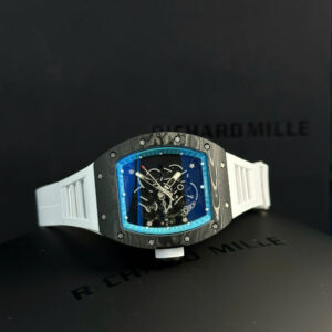 Richard Mille RM055 Bubba Watson Carbon White Rubber Strap ZF Factory (1)