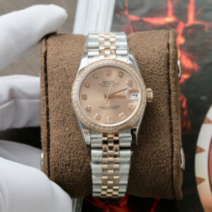 Rolex Datejust 278381RBR Bezel Diamonds Pink Dial Replica Watch 31mm (1)