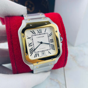 Đồng Hồ Cartier Santos Nam Demi Automatic Dây Kim Loại Máy Nhật Giá Rẻ 40mm