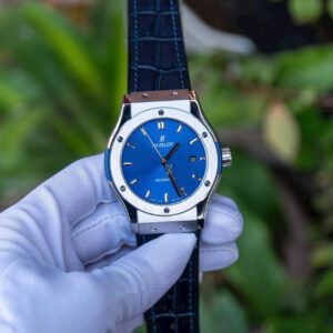 Đồng Hồ Hublot Classic Fusion ZF Xanh Blue Dây Da Máy Nhật Giá Rẻ 38mm