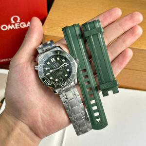 Omega Seamaster Diver 300M Green Dial Replica Watch VS Factory 42mm (6)