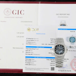 Patek Philippe Nautilus 5712 Iced Out Customs Moissanite Diamonds 40mm (1)