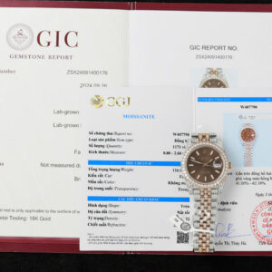 Rolex DateJust 126331 Customs Full Moissanite Diamonds Chocolate Dial 41mm (2)