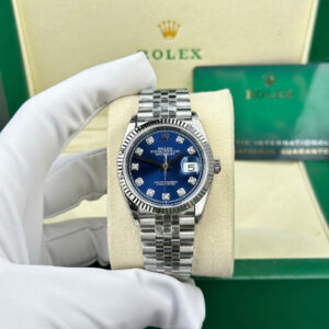 Rolex Datejust 126234 Blue Dial Diamonds Indexes Replica Watch VS Factory 36mm (6)