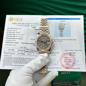 Rolex Datejust 126331 Gold Wrapped Gray Fluted Luminous Dial GM V5 41mm (6)