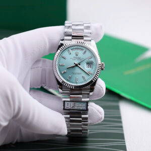 Rolex Day-Date 128236 Ice Blue Diamonds Dial Replica Watch QF Factory 36mm (7)