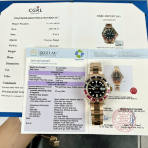 Rolex GMT-Master II 126755SARU 18K Gold Wrapped Customs Moissanite Ruby Sapphire 40mm (9)