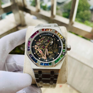 Đồng Hồ Audemmars Piguet Royal Oak Raibow Lộ Cơ Máy Nhật Giá Rẻ Fake 41mm (6)