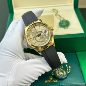 Rolex Sky Dweller 336238 Best Replica Watch Yellow Gold Dial 192 Grams ZF Factory 42mm (13)